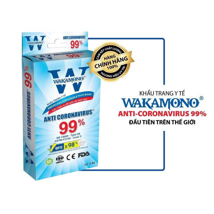 Khẩu trang y tế Wakamono chính hãng