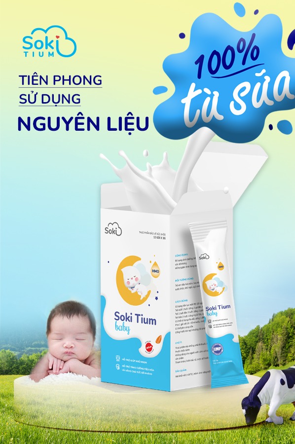 Soki Tium Baby - nguyên liệu 100% từ sữa