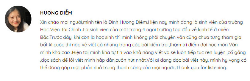 Review của học viên Diễm Hương